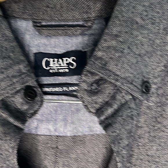 Chaps Men Easy Fit Brushed Flannel. Long Sleeve Casual Shirt, size S - Picture 2 of 8